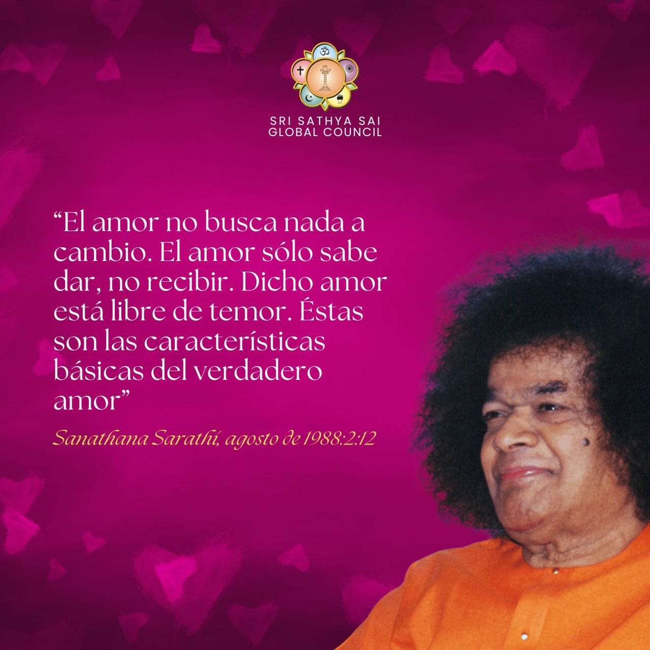 «El amor no busca nada a cambio»