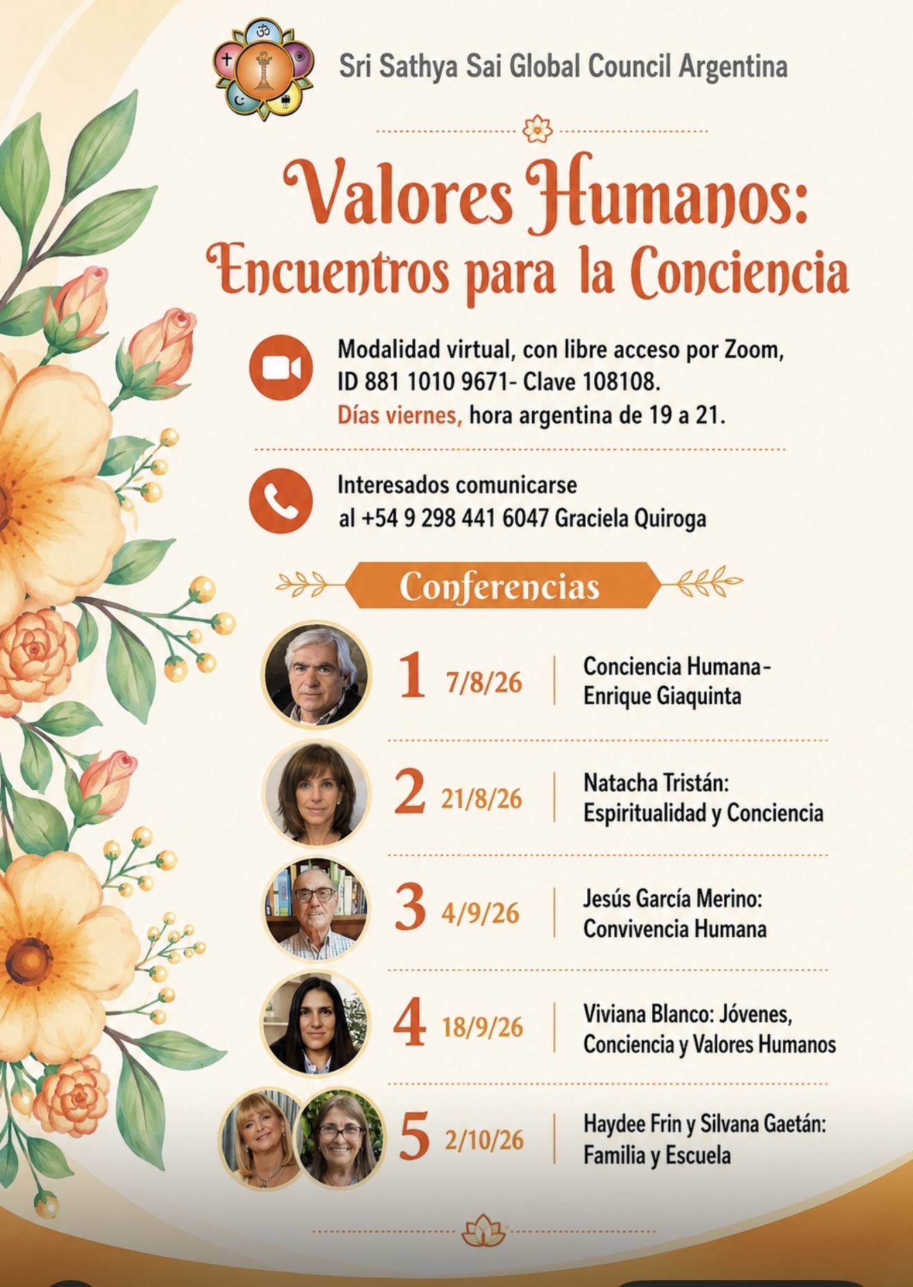 VALORES HUMANOS                  ENCUENTROS PARA LA CONCIENCIA